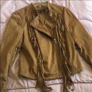Fringe suede jacket